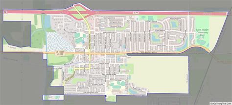 Map of St. Joseph village, Illinois