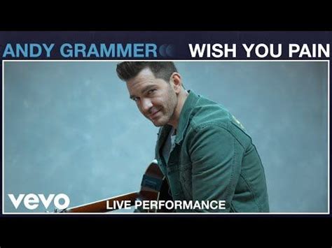 an ad for andy grammer's new album, wish you pain live performance