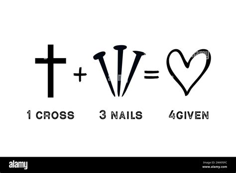 1 Cross + 3 Nails = 4given, Easter decor. Christian t-shirt design with ...