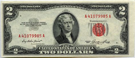 1953 Two Dollar U.S. Note legal Tender A41079985A F1509 - Etsy | Two ...