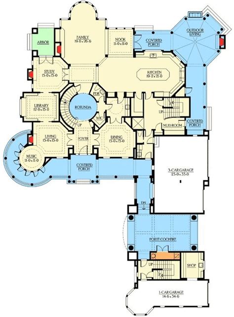 Plan 23219JD: Newport Elegance Award-Winning Luxury Plan | House floor plans, Floor plans, Two ...