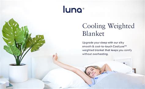 Amazon.com: Luna [CoolLuxe True Cooling Weighted Blankets Premium Quality Bed Blanket ...