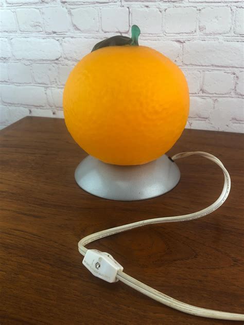 Ikea Orange Lamp, Ikea Orange Fruit Lamp, Glass Orange Lamp, Vintage Ikea Lighting