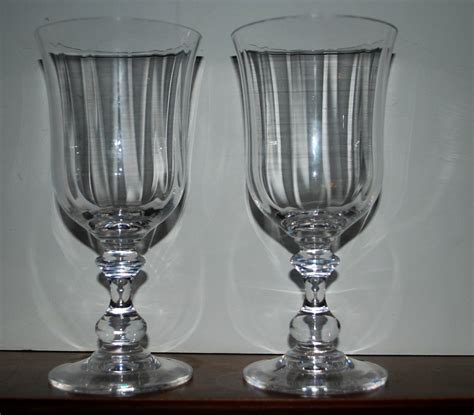 crystal water goblets wine glasses wedding set of by capecodgypsy