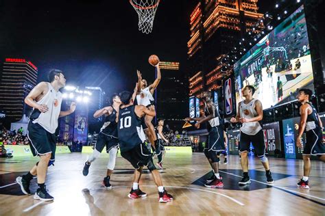 NBA 5v5 finals held in front of Pudong landmark - SHINE News