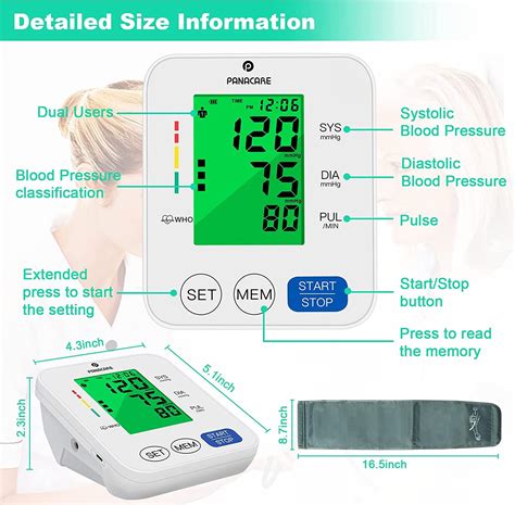 Blood Pressure Monitor PANACARE Automatic Upper Arm Machine Accurate ...