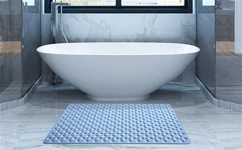 Amazon.com: Mantto Nonslip Bath Tub Shower Mat with Suction Cups, Extra Soft TPE Bath Mat for ...