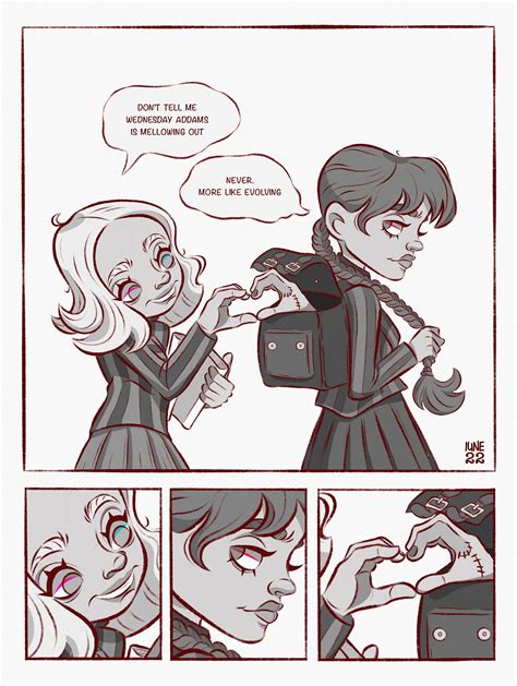 ArtStation - Comic: #1 Friendship (Wednesday & Enid & Thing)