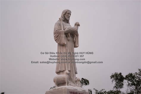 ĐÁ MỸ NGHỆ NON NƯỚC: Tượng Mục Tử Nhân Lành và Chúa Giêsu (Jesus) Thánh Tâm " ĐÁ MỸ NGHỆ HUY HÙNG"