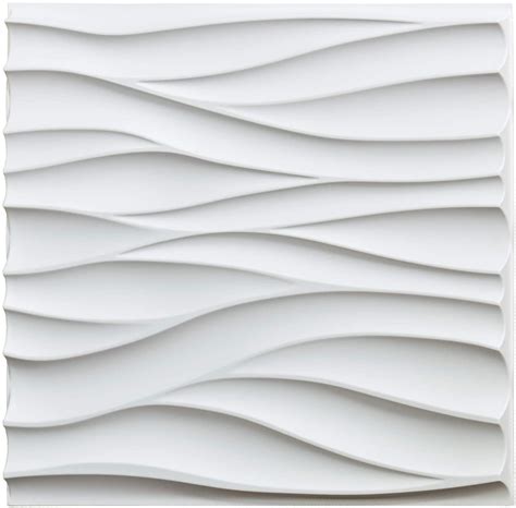 Art3d White PVC 3D Wall Panel Wave Design 19.7" x 19.7" (12-Pack) - Walmart.com