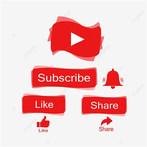 Youtube Subscribe Button Vector Hd PNG Images, Youtube Logo With Subscribe Button Share And ...