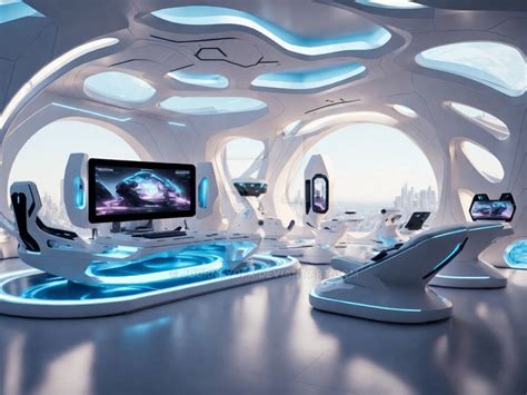 Futuristic Gaming Room by JourneyOfX on DeviantArt