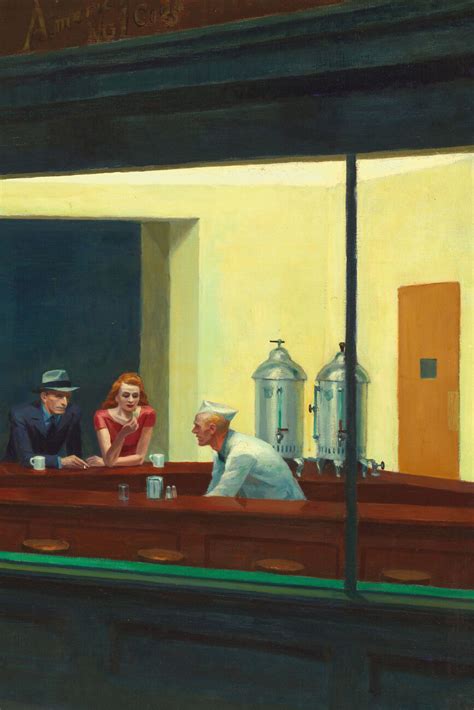 Nighthawks, Divided into Three (3 of 3) - Edward Hopper | Reproductions de peintures célèbres ...