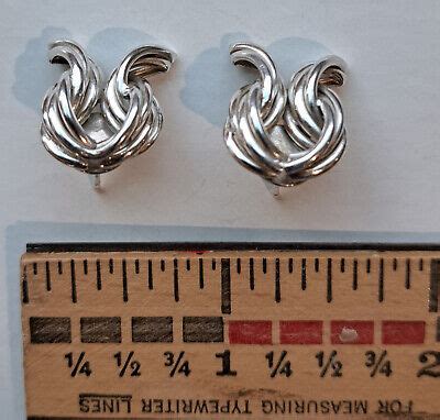 Sterling Silver Pierced Earrings Twisted Arrow | eBay