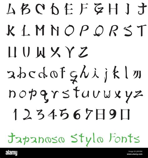 Japanese English Font