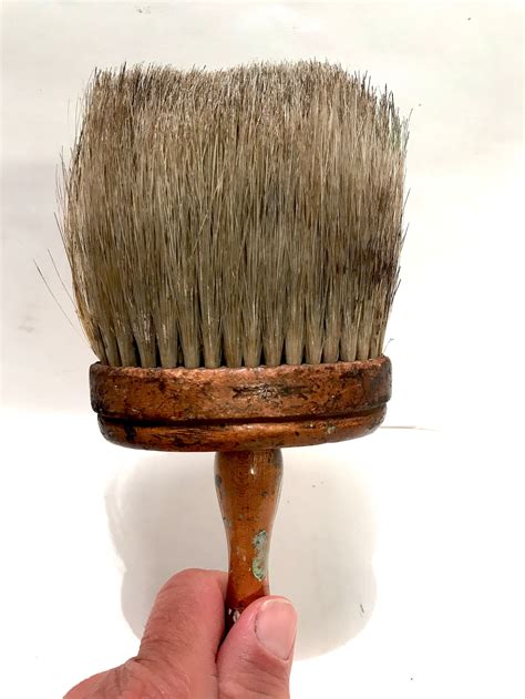 Antique Horse Hair Oval Brush Hard Wood Turned Handle | Etsy