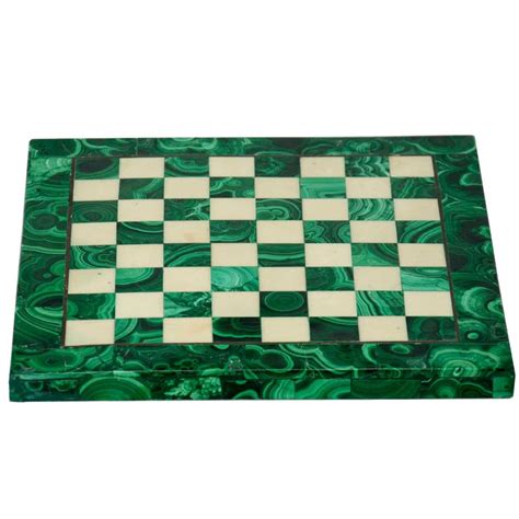 Vintage Green Malachite asnd Marble Chess Set at 1stdibs
