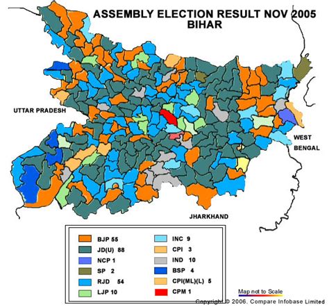 Bihar Assembly Election Results 2015: Map