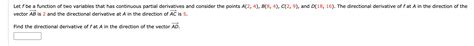 Solved vector AB is 2 and the directional derivative at A in | Chegg.com