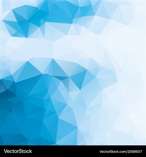 Blue and white abstract background polygon Vector Image