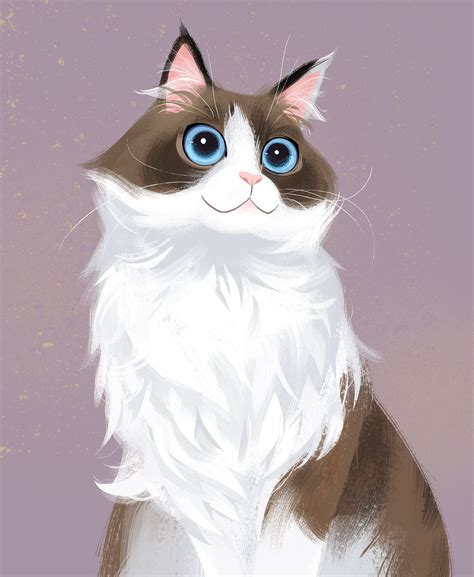 Cats on Behance | Cat drawing, Cat art illustration, Cat painting