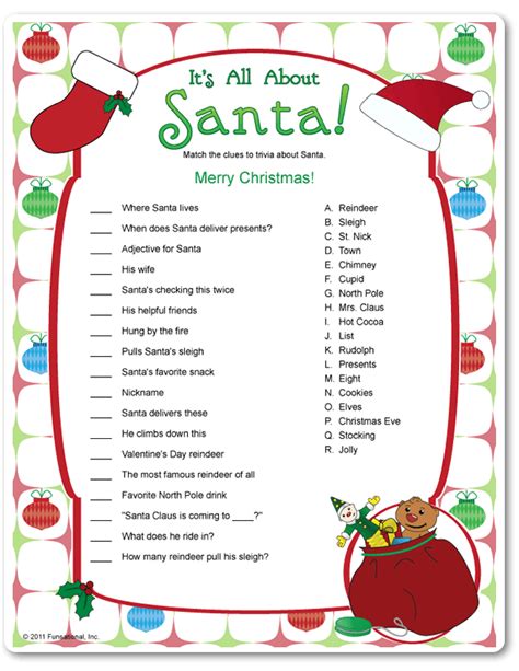 Christmas Games For Parties Printable