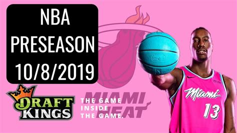 DRAFTKINGS NBA PRESEASON ANALYSIS (10/8/2019) - YouTube