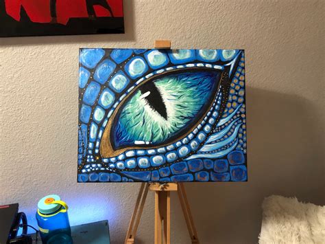 Dragon Eye Acrylic Painting - Etsy