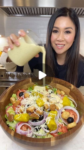 My Nguyen on Instagram: "Save my recipe for copycat Olive Garden Salad! The salad dressing ...