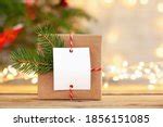 Photo of Blank Christmas gift tag with red bow | Free christmas images