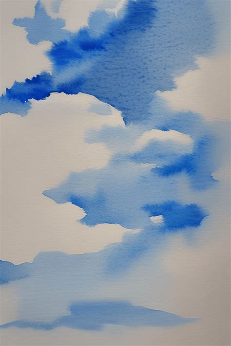 Blue Sky Watercolor Graphic · Creative Fabrica