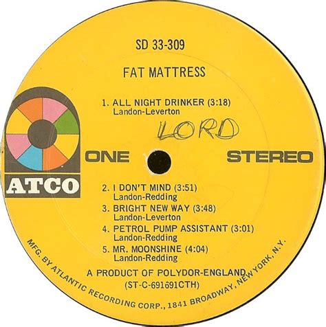 Fat Mattress - Fat Mattress - Used Vinyl - High-Fidelity Vinyl Records and Hi-Fi Equipment ...