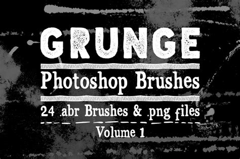 Grunge Photoshop Brushes Vol 1 - Texture Brushes By Clikchic Designs | TheHungryJPEG