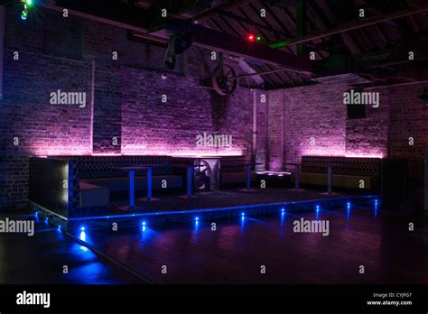 Night club dance floor and seating, interior design Stock Photo - Alamy