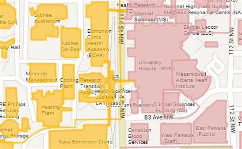 University Of Alberta Hospital Map