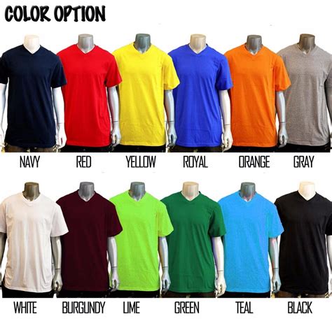 BIG AND TALL Men's Colors Plain Short Sleeves V-Neck T-Shirts Tee 3X-5X JOHNSON | eBay