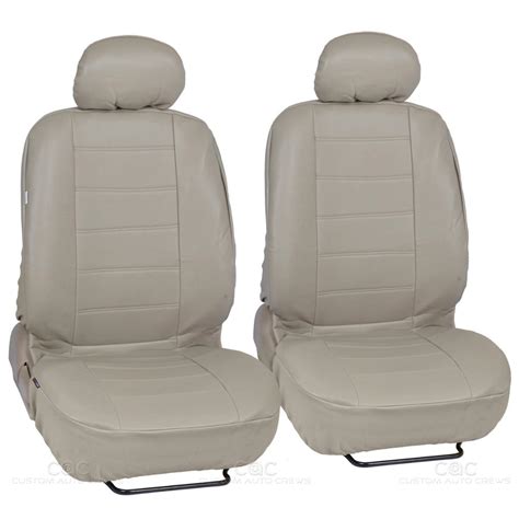 Beige Synthetic Leather Full Set Tan Seat Covers for Car With Accessories | eBay