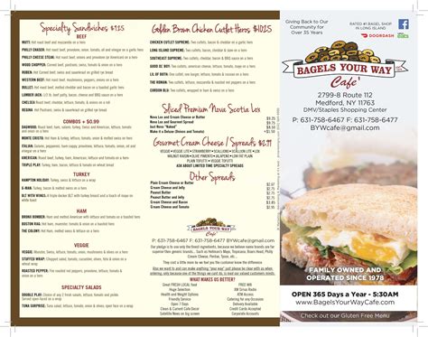 Our Menu – Bagels your way cafe