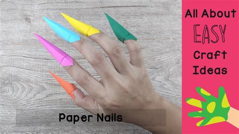 Origami Beautiful and Easy Paper Nail | How to make a paper nail ...