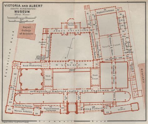 BRITISH MUSEUM FIRST FLOOR floor plan. Bloomsbury, London. BAEDEKER 1930 map