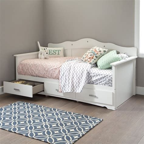 South Shore Sabrina Wood Twin Storage Daybed in White - 10003