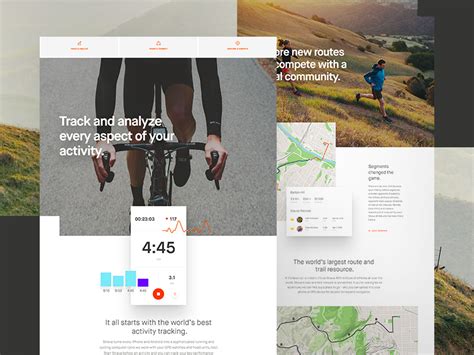 Strava Features Page Full Comp by Dave Soderberg on Dribbble