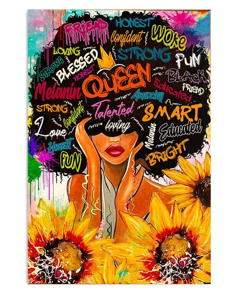 African American Afro Black Queen Talented Poster – TeeUni