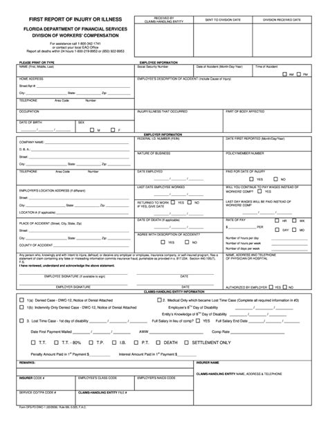 Workers compensation form pdf: Fill out & sign online | DocHub