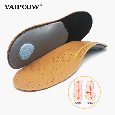 VAIPCOW Leather Latex Orthopedic Foot Care Insole Antibacterial Active ...