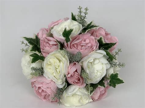 Artificial Brides Bouquet Bridal Posy Peonies