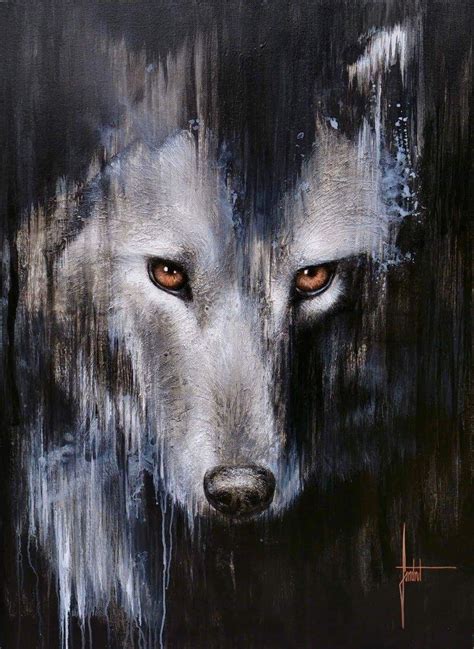 Its really good who ever did this painting have skills Abstract Wolf Painting, Wolves Painting ...