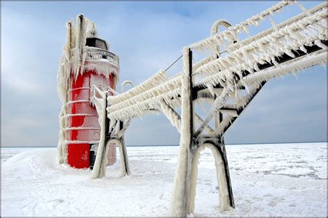 Frozen Lighthouses of Lake Michigan