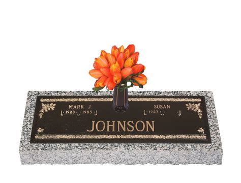 Abbey Rose Companion Bronze Grave Marker With Vase | LoveMarkers