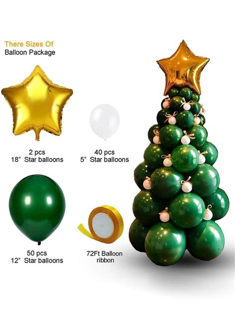 93pcs Christmas Tree Design Balloon | SHEIN USA | Christmas balloons ...